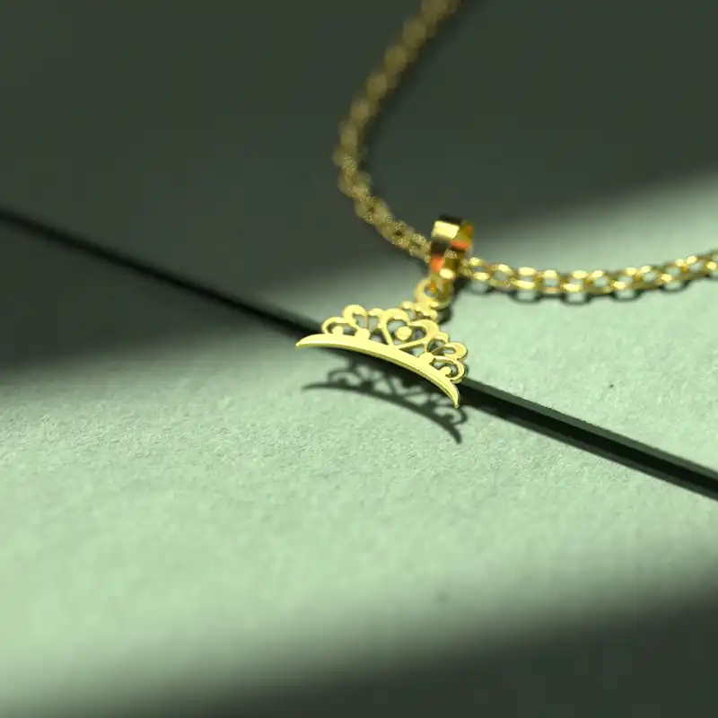 گردنبند طلا 18 عیار زنانه مدوپد مدل تاج