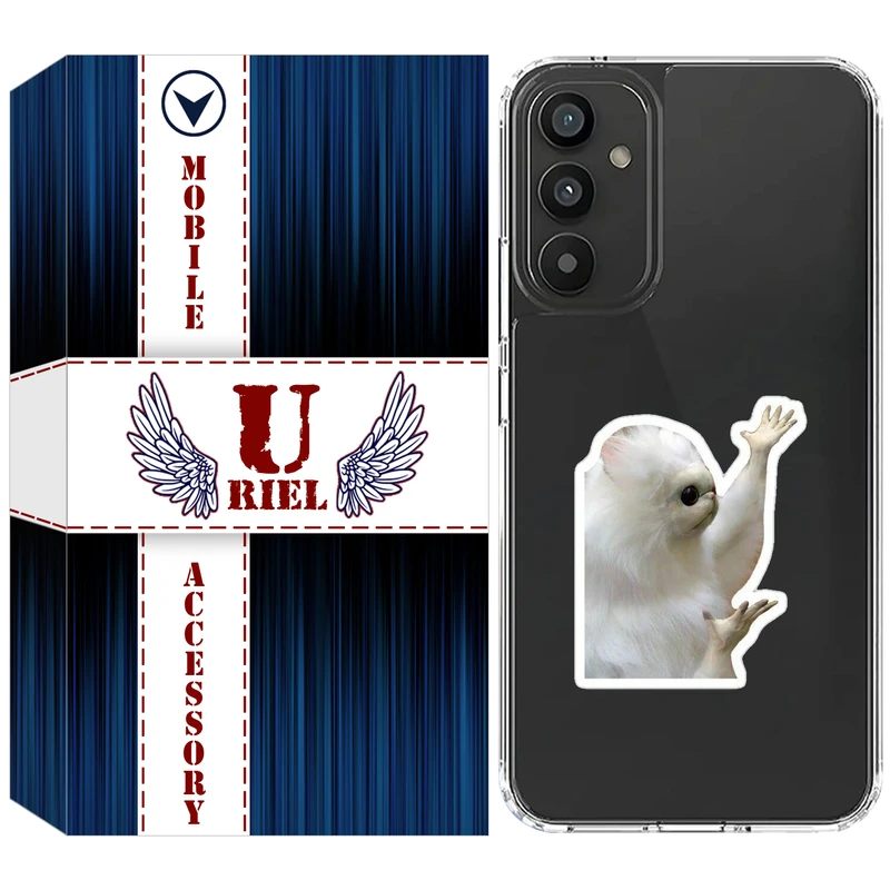 کاور یوریل مدل Clear کد 89 طرح میمون سفید مناسب برای گوشی موبایل سامسونگ Galaxy M52 5G