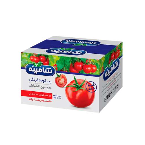 رب گوجه فرنگی غليظ شده شامينه - ۸۰۰ گرم بسته ١٢ عددی