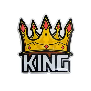 برچسب خودرو طرح KING مدل ژله ای کد 6601