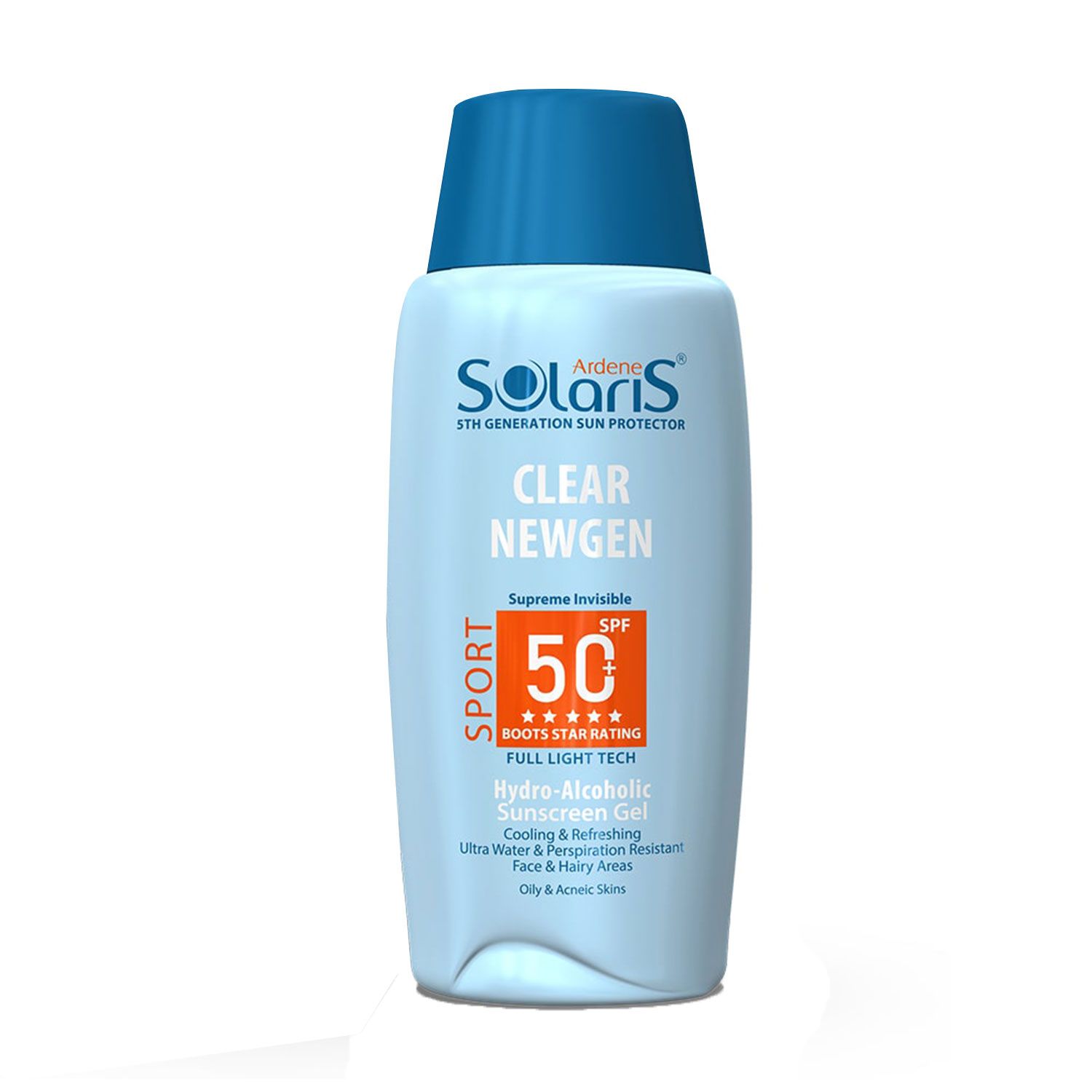 ژل ضد آفتاب بی رنگ آردن سولاریس SPF50 مدل Clear Newgen مناسب پوست های چرب حجم 100 میلی لیتر -  - 1