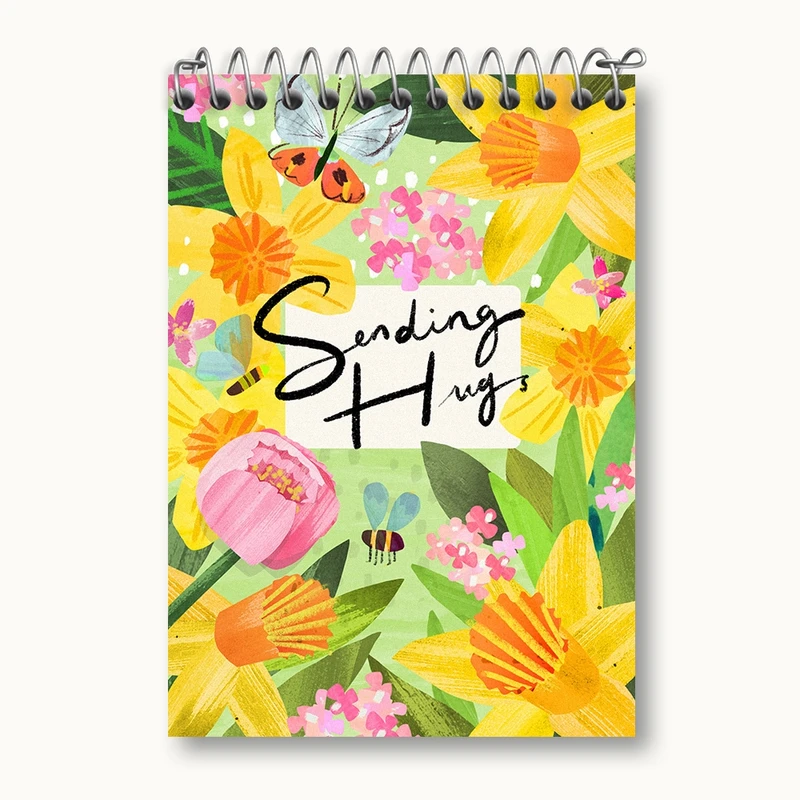 دفتر یادداشت 50 برگ خندالو مدل گل گلی کد N732