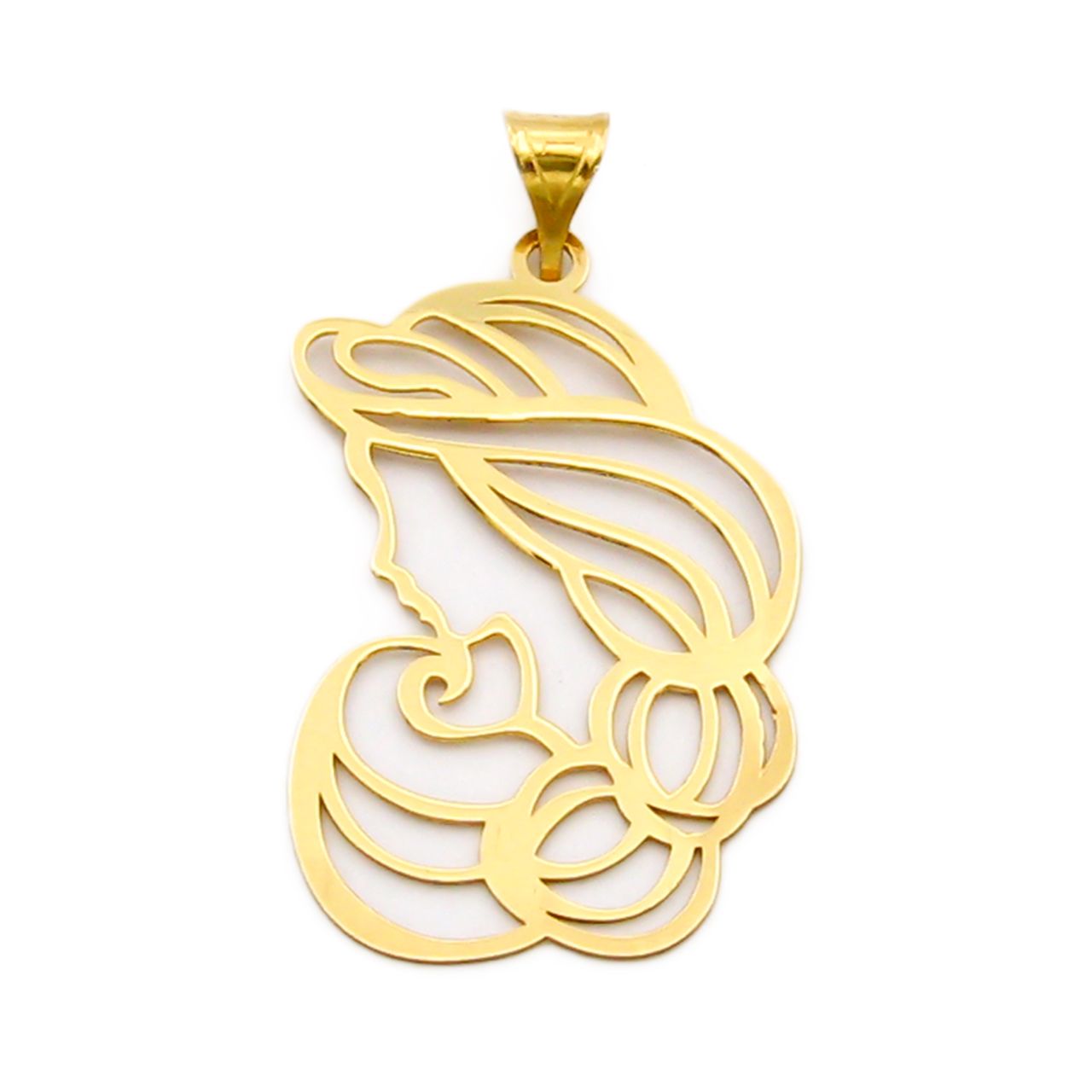 گردنبند طلا 18 عیار زنانه کاپانی طرح مادر کد KN038 -  - 2