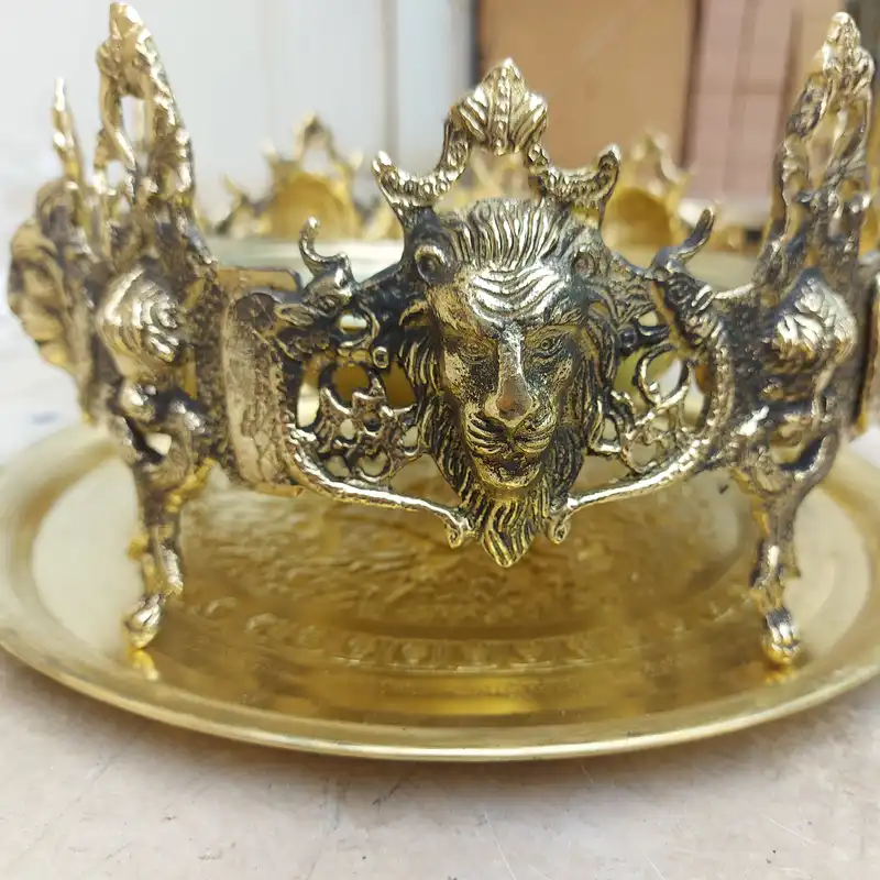 ست منقل و سینی برنجی مدل فرشته کد 54