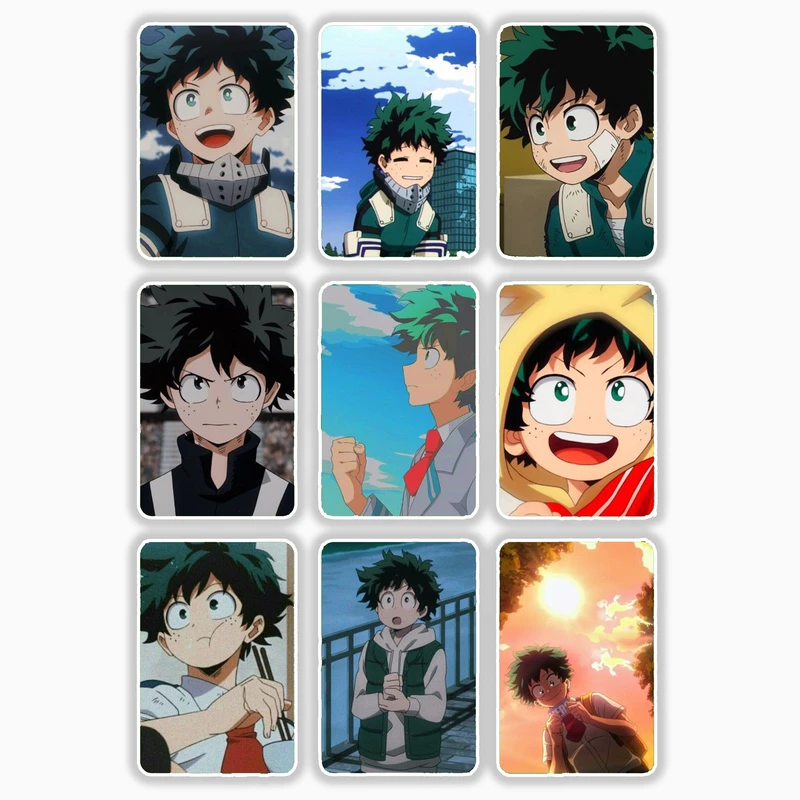 استیکر لپ تاپ و موبایل بووم طرح آکادمی قهرمان من مدل میدوریا کد mm76 مجموعه 9 عددی