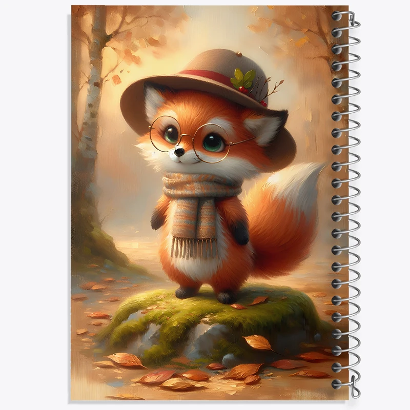 دفتر مشق 100 برگ خندالو طرح روباه بامزه کد N4867