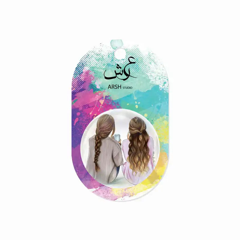 مگنت عرش طرح فانتزی دخترونه دو دوست کد Asm117