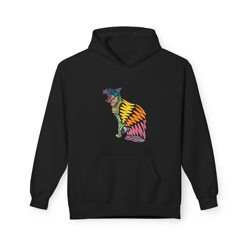 هودی مردانه پاد آفرین مدل گربه کد 428