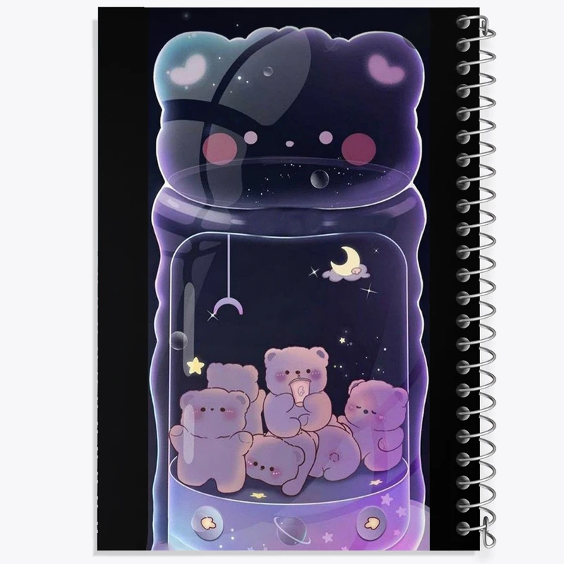 دفتر ژورنال نویسی 50 برگ خندالو مدل نقطه ای طرح خرس های کیوت کد N1782