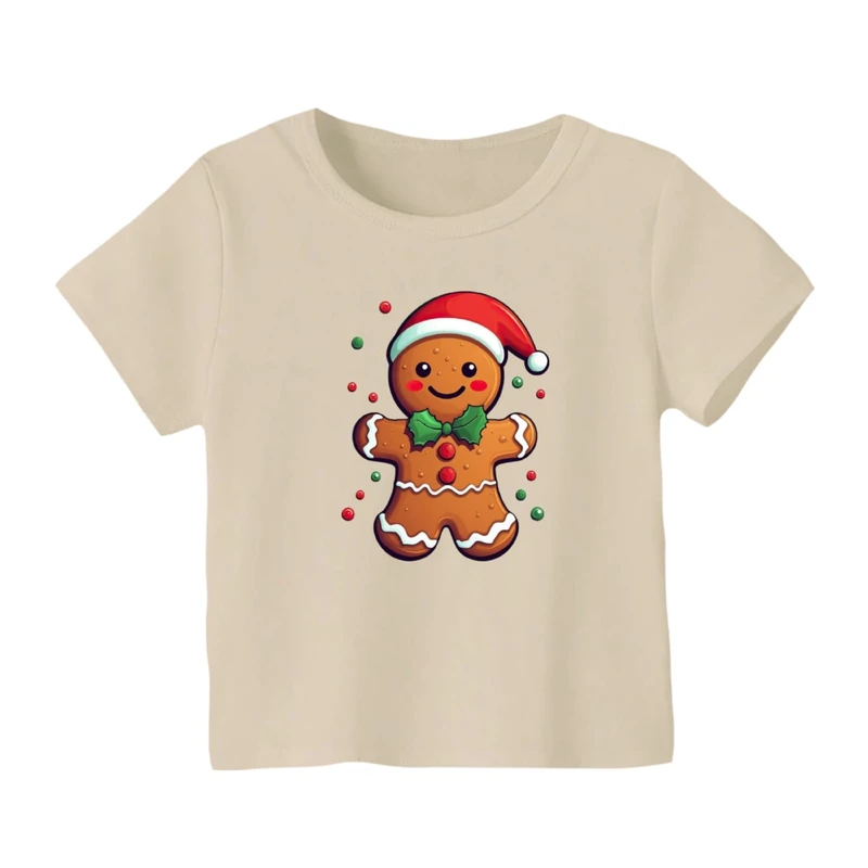 تی شرت آستین کوتاه بچگانه مدل بیسکوییت کریسمس کد 2