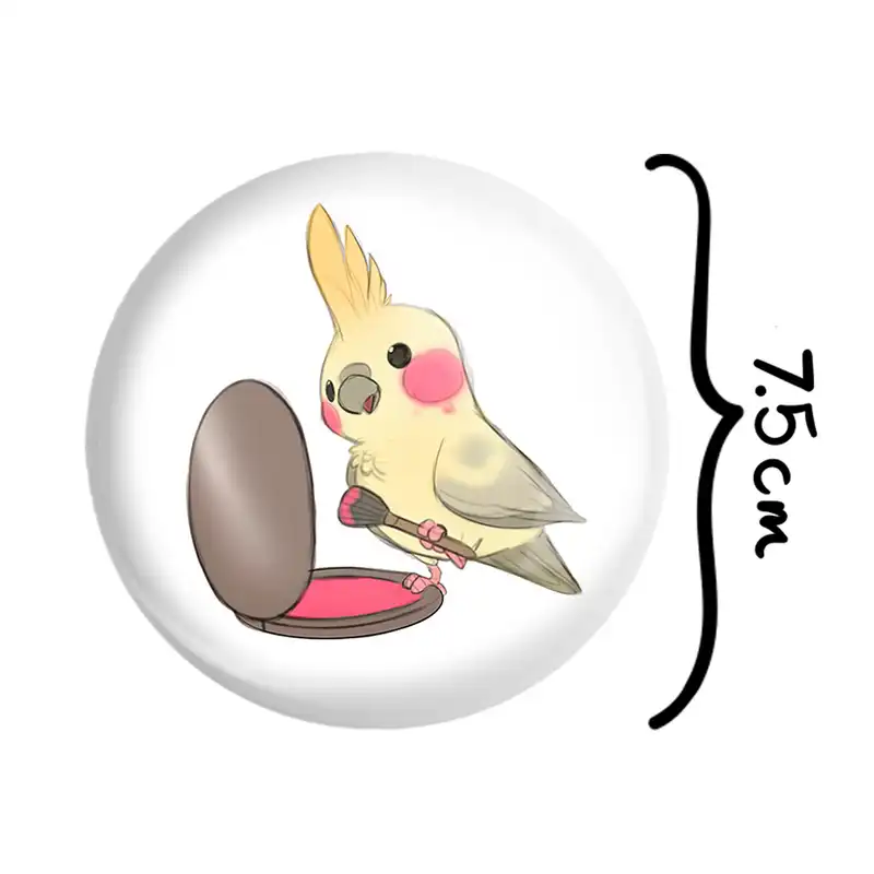 آینه جیبی خندالو طرح پرنده مدل تاشو کد 28287