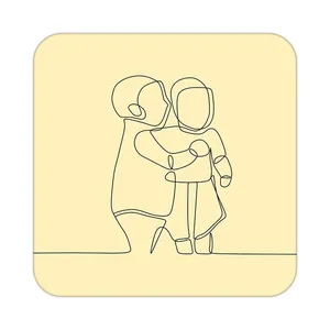 زیر لیوانی کاکتی طرح عاشقانه مدل mp39571