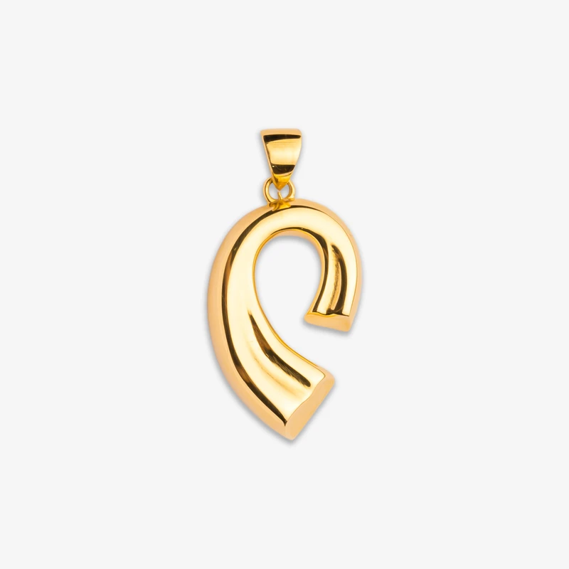 آویز گردنبند طلا 18 عیار زنانه گلدم طرح ساده PE145004