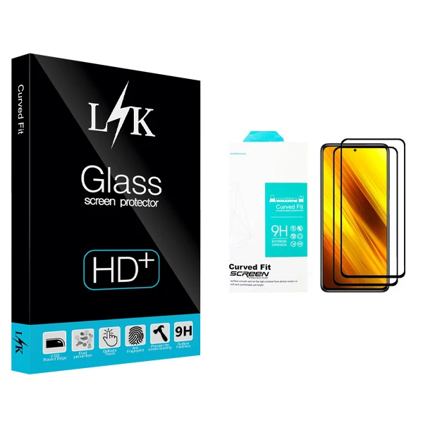 محافظ صفحه نمایش ال کی مدل +LITE مناسب برای گوشی موبایل شیائومی Poco X3 بسته دو عددی