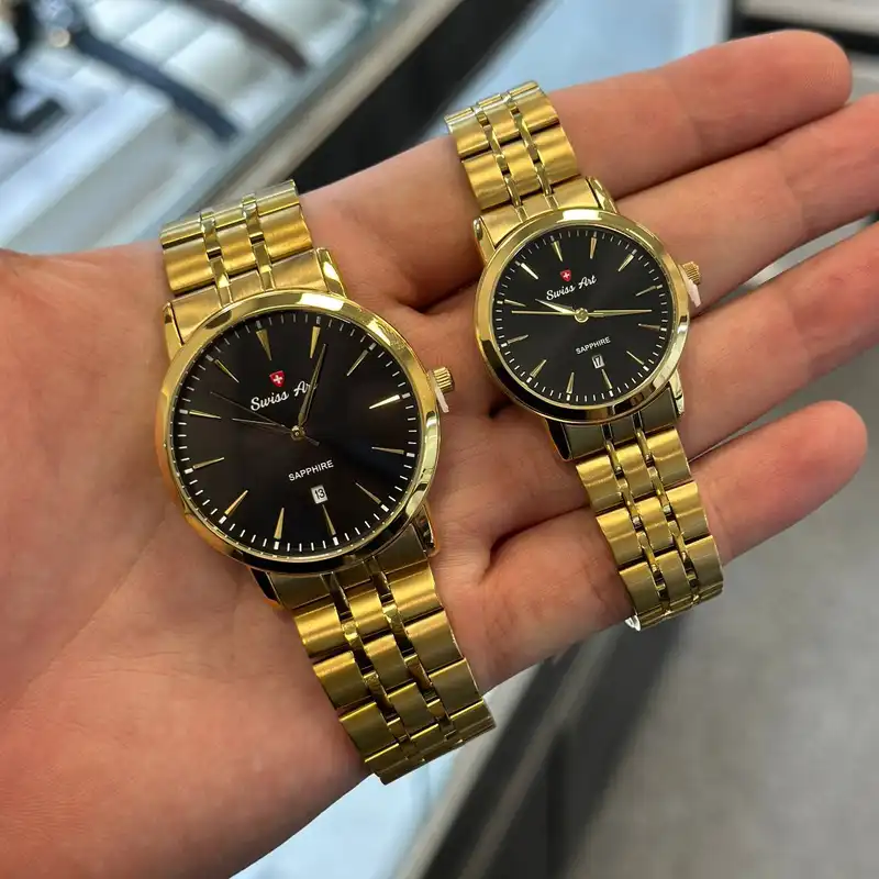 ست ساعت مچی عقربه ای زنانه و مردانه سوئیس آرت مدل 920012-11