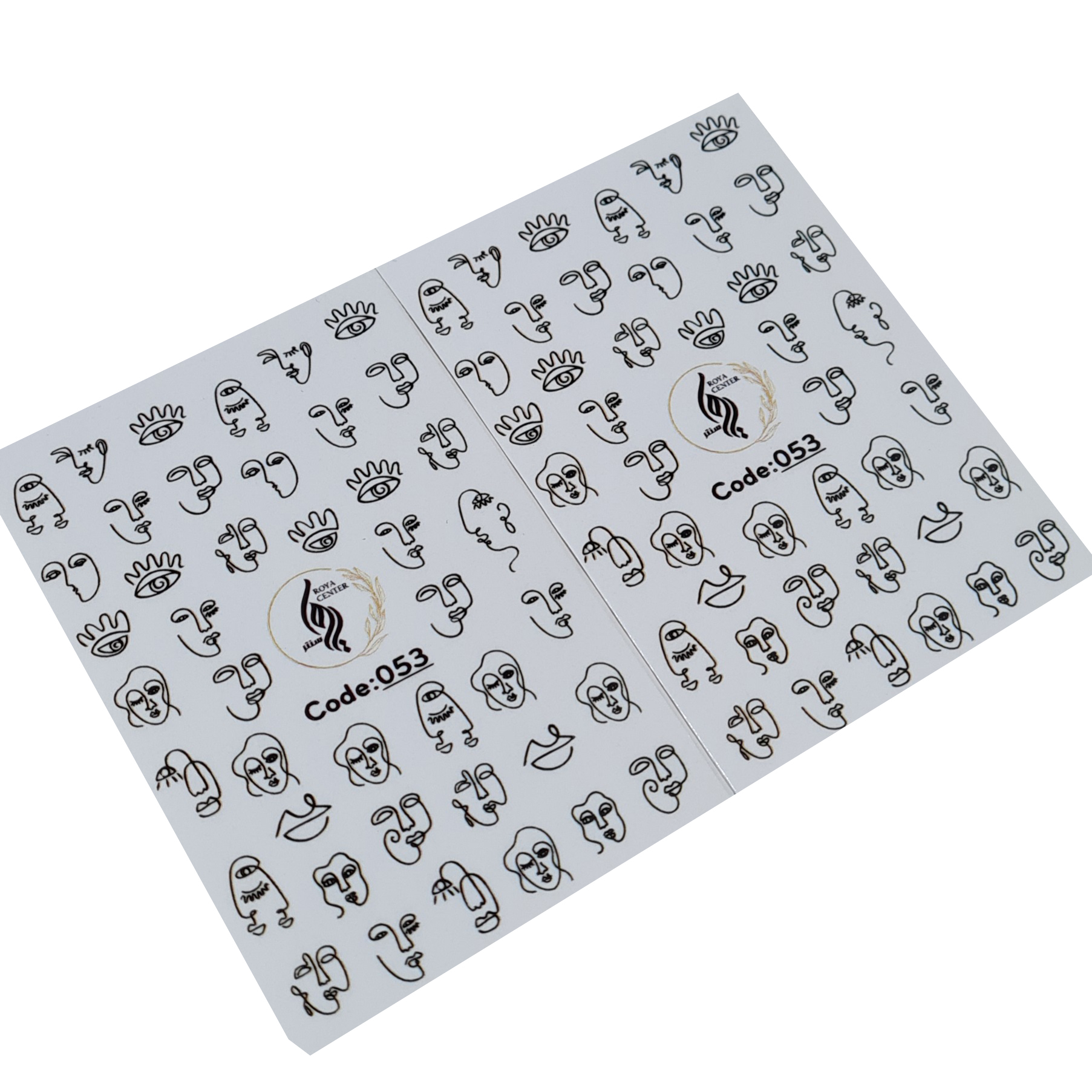 برچسب لنز ناخن رویاسنتر مدل053 مجموعه 2 عددی