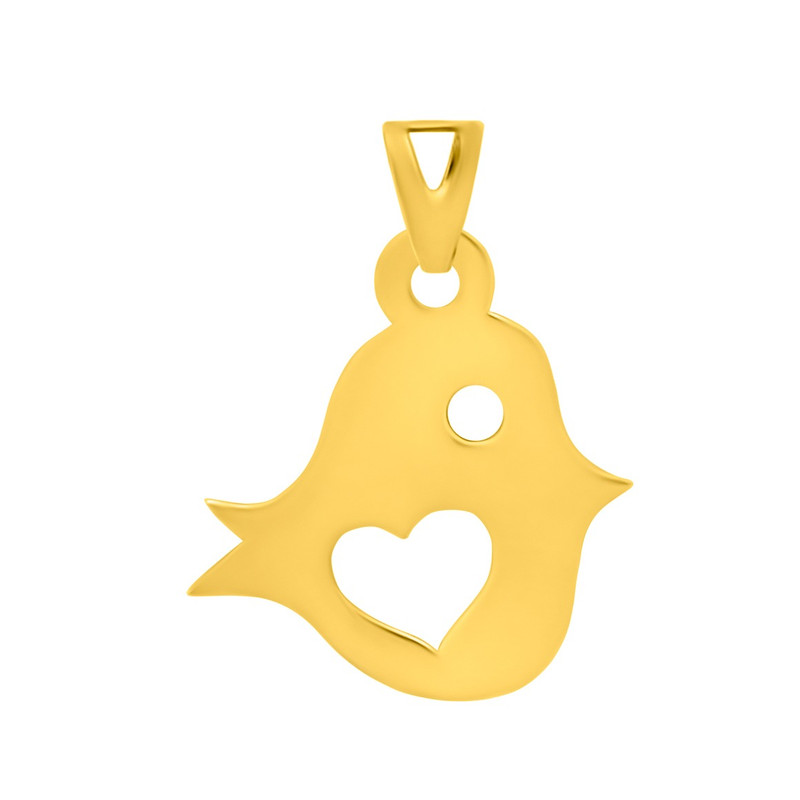 آویز گردنبند طلا 18 عیار زنانه اقلیمه طرح پرنده