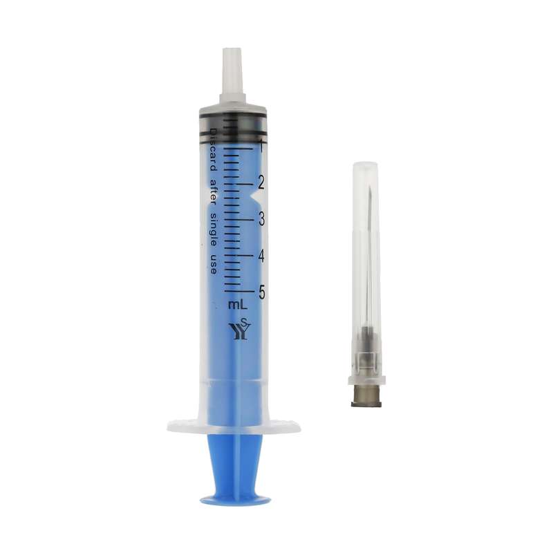 سرنگ 5 سی سی یزد مدل پیستون دار لوئر اسلیپ بسته 500 عددی