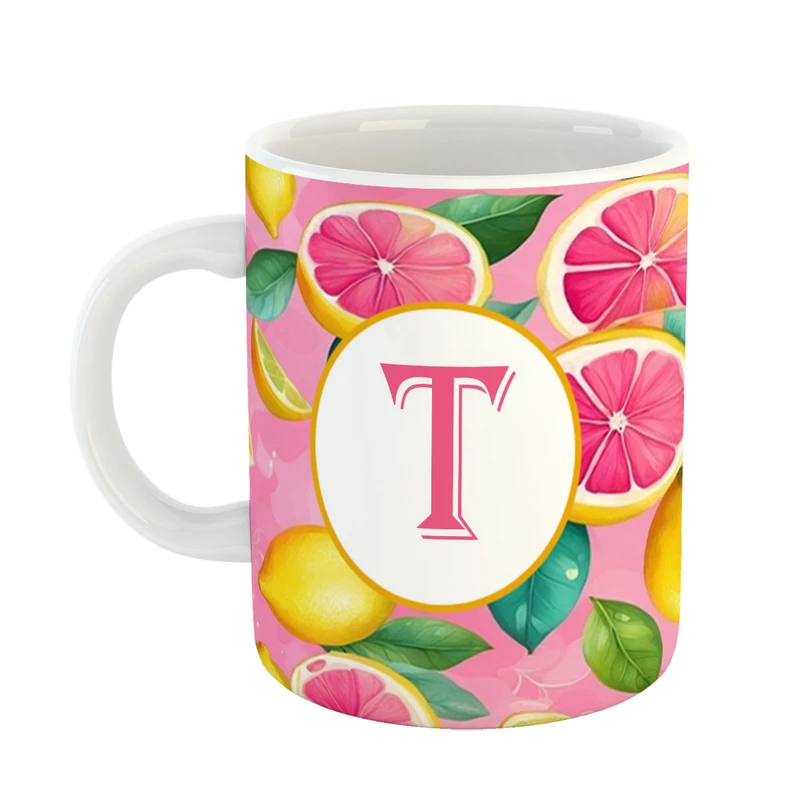 ماگ پادآفرین مدل میوه طرح حرف T کد 41