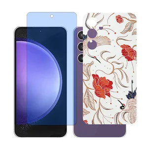 Glass Together model Anti-blue Screen Protector Suitable for Samsung Galaxy S23 FE Mobile Phone with Back cover sticker