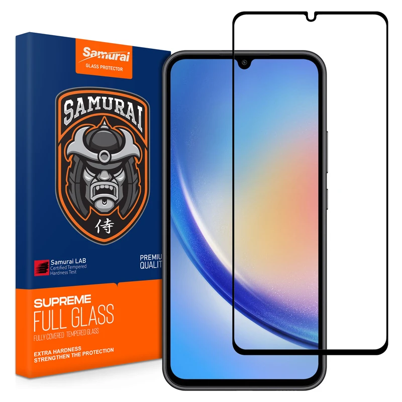  محافظ صفحه نمایش سامورایی مدل Glass Max مناسب برای گوشی موبایل سامسونگ Galaxy A34 