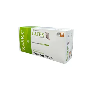 دستکش لاتکس کسری طب مدل Excellent Finishing سایز M بسته 100 عددی