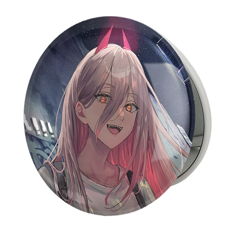 آینه جیبی خندالو طرح پاور انیمه مرد اره ای Chainsaw Man مدل تاشو کد 22331 