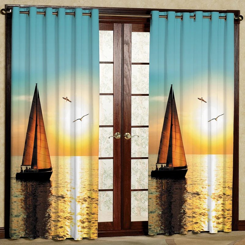  پرده مدل قایق مخمل پانچی کد 205 سایز 140x280 سانتی متر