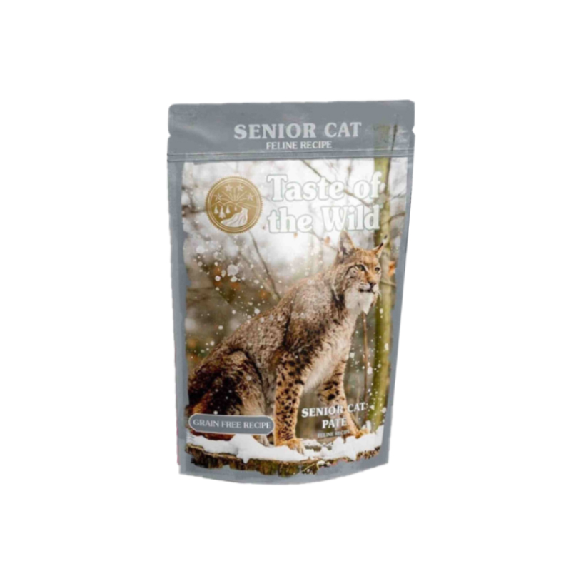 پوچ گربه مسن تیست آف ویلد مدل Senior Cat Chicken Pate طعم مرغ وزن ۸۵ گرم