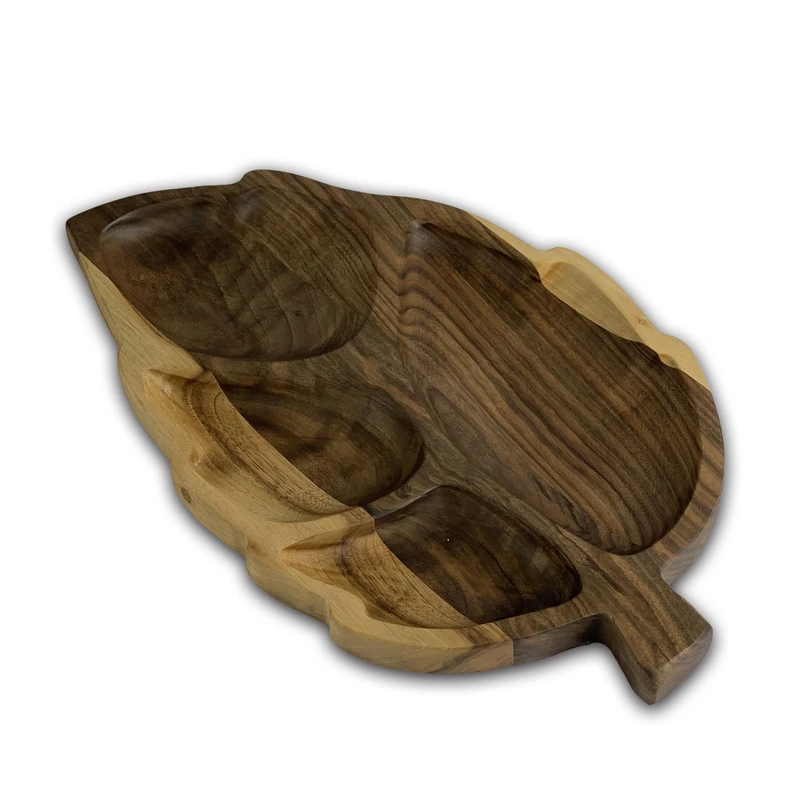 اردو خوری چوبی برگ نما 4خانه مدل 001