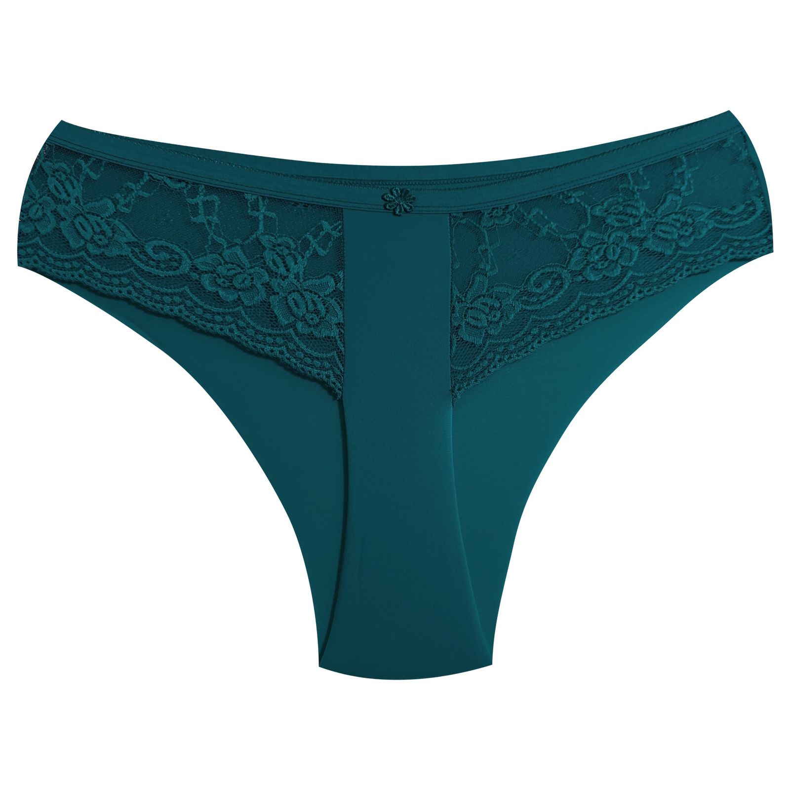 ست شورت و سوتین زنانه پانیذ مدل فنردار گیپور گلدار کد 9013 - - 4