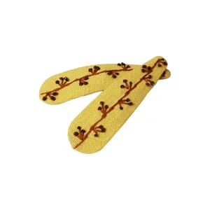 گیره مو دخترانه مدل تق تقی گلدوزی شده HT - 010 بسته 2 عددی