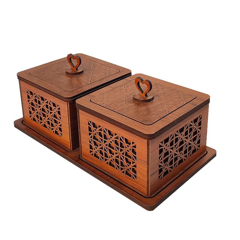 قندان مدل فروردین مجموعه دو عددی