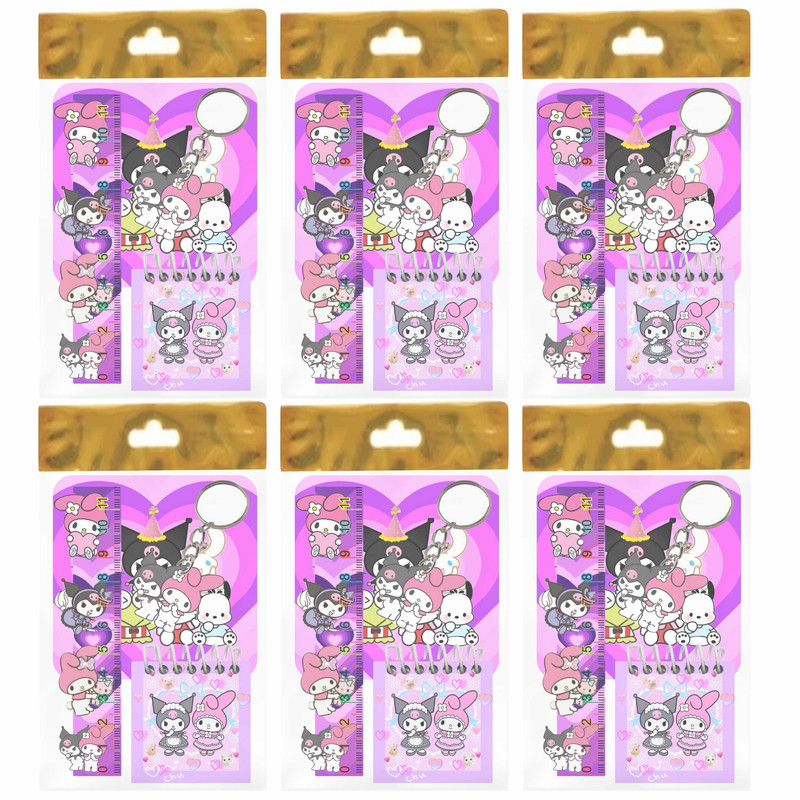 بسته لوازم تحریر مدل کرومی و ملودی  6 بسته 4 عددی