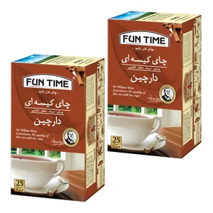 چای سیاه کیسه ای با طعم دارچین فان تایم دو بسته 25 عددی