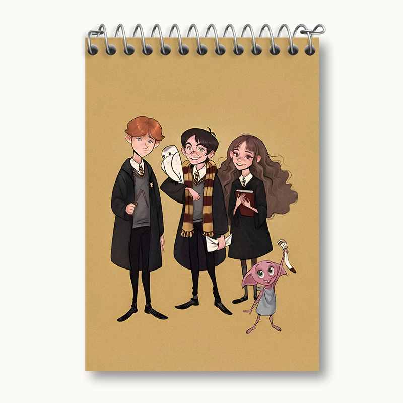 دفتر یادداشت 50 برگ خندالو طرح هری پاتر (Harry Potter) کد N4593