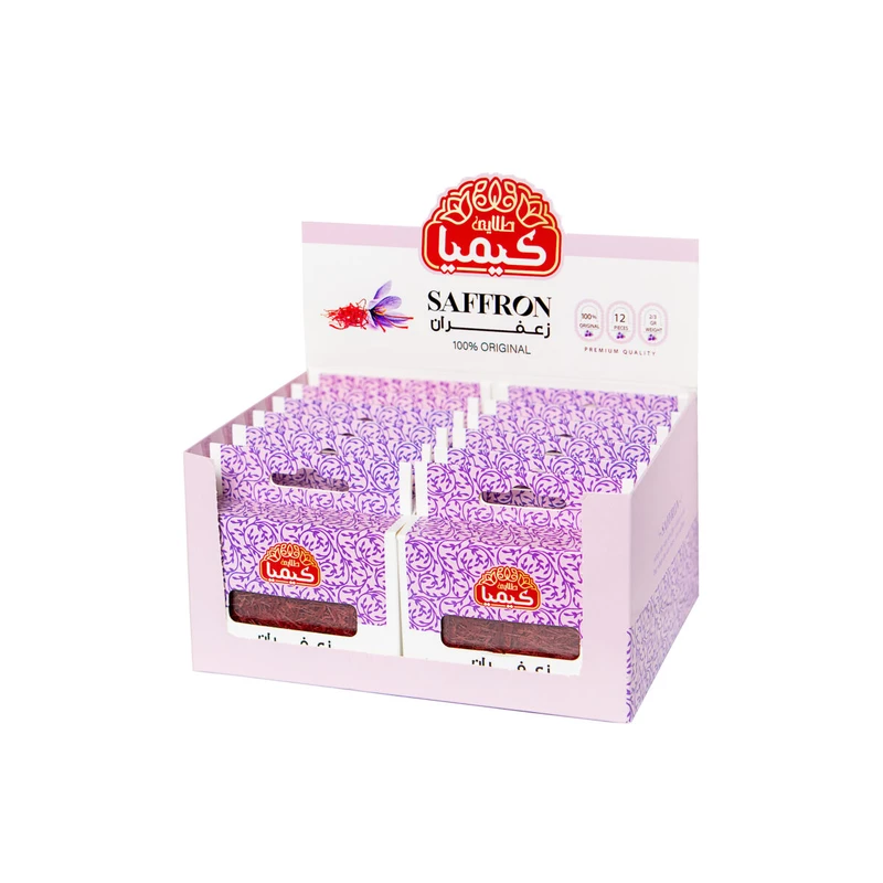 زعفران سوپرنگین کیمیا طلایی -   2.304 گرم بسته 12 عددی