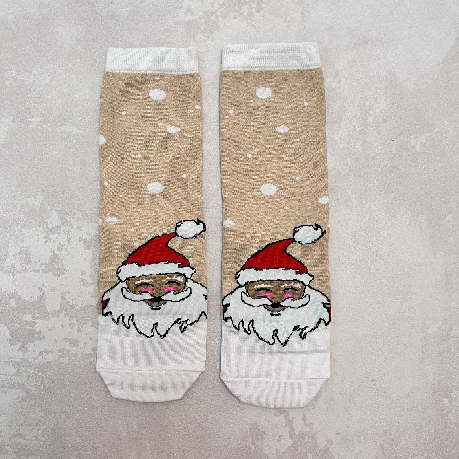 جوراب ساق بلند مردانه تن پوش هنگامه مدل کریسمس بابانوئل  -  - 2