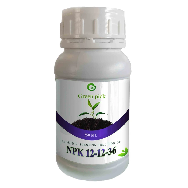 کود مایع پتاس بالا گرین پیک مدل NPK 12 12 36 حجم 250 میلی لیتر