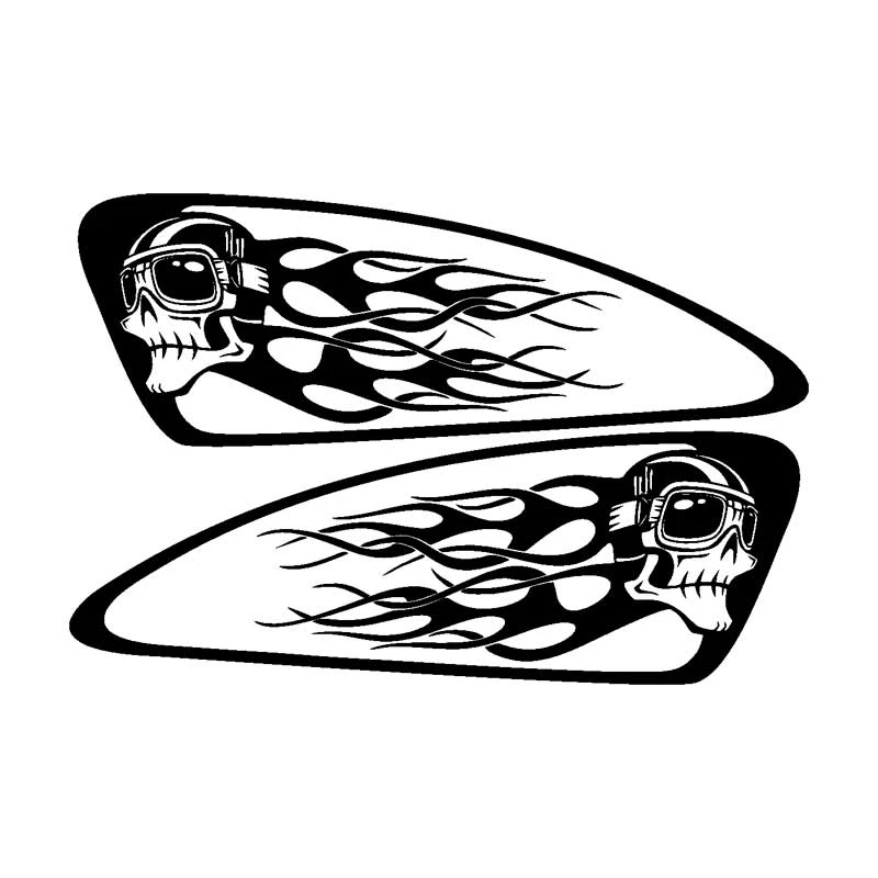 برچسب باک موتورسیکلت لندمون طرح اسکلت کد SM001 M بسته دو عددی