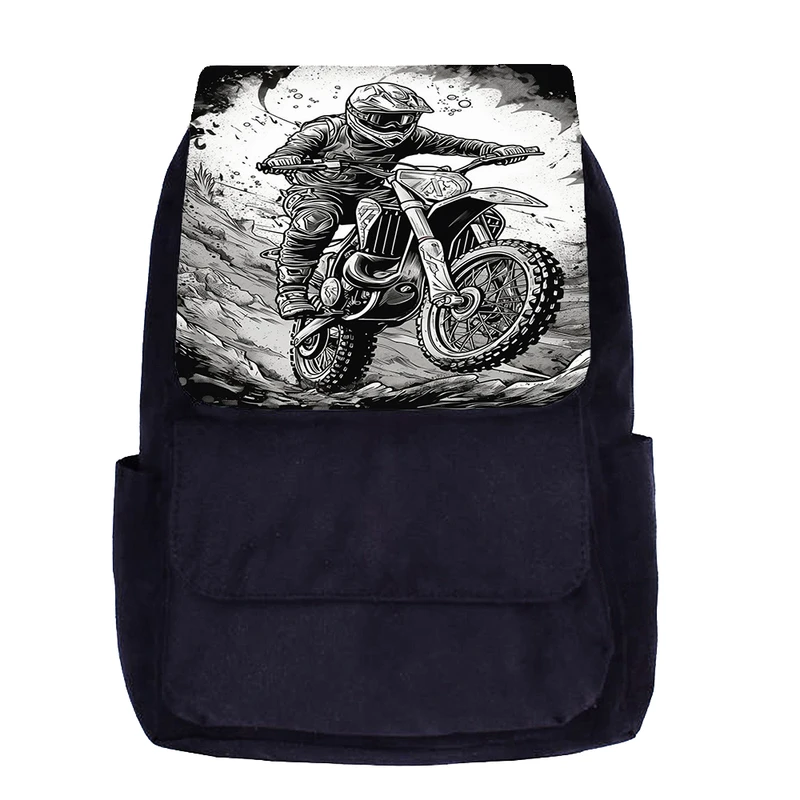 کوله پشتی مدرسه مدل موتور سوار کد DKKP22