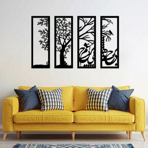 دیوارکوب مدل درخت شعر بسته 4 عددی