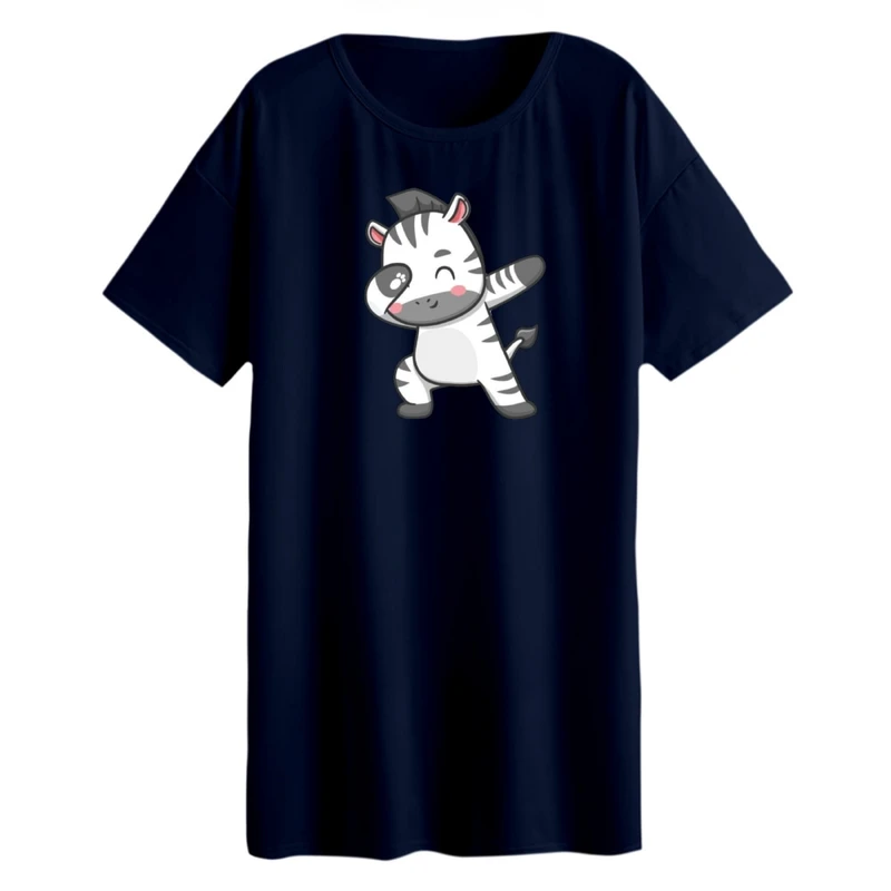 تی شرت لانگ زنانه مدل گورخر کد ۲