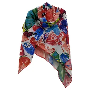 روسری زنانه مدل نخی چهارفصل قواره بزرگ کد 1303