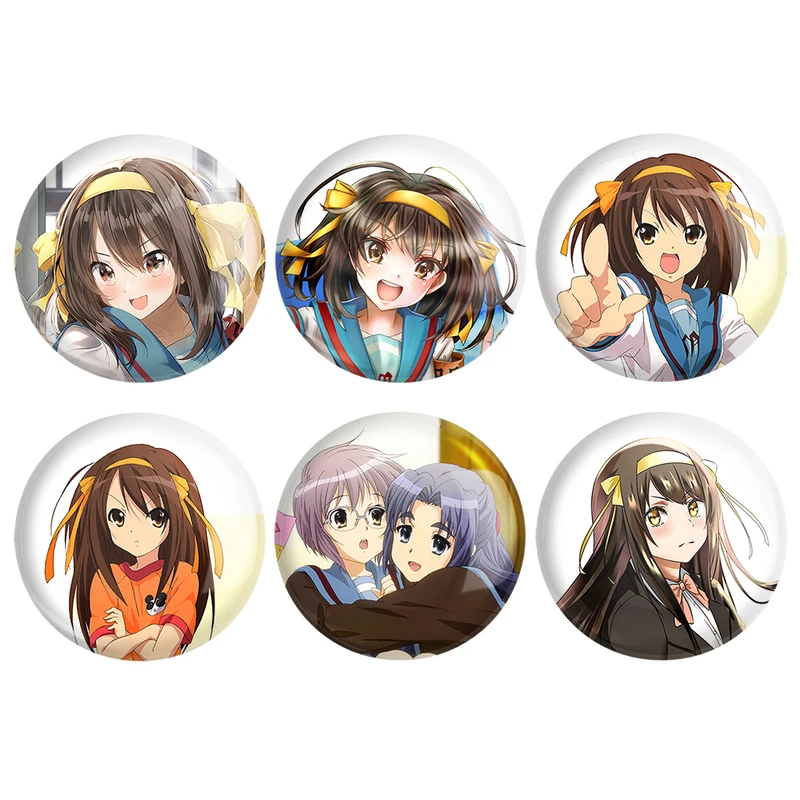 مگنت خندالو طرح انیمه ناپدید شدن هاروهی سوزومیا The Disappearance of Haruhi Suzumiya کد 1527A مجموعه 6 عددی