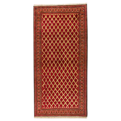 فرش دستبافت دو و نیم متری مدل نقشه بلوچ  کد 34.2828