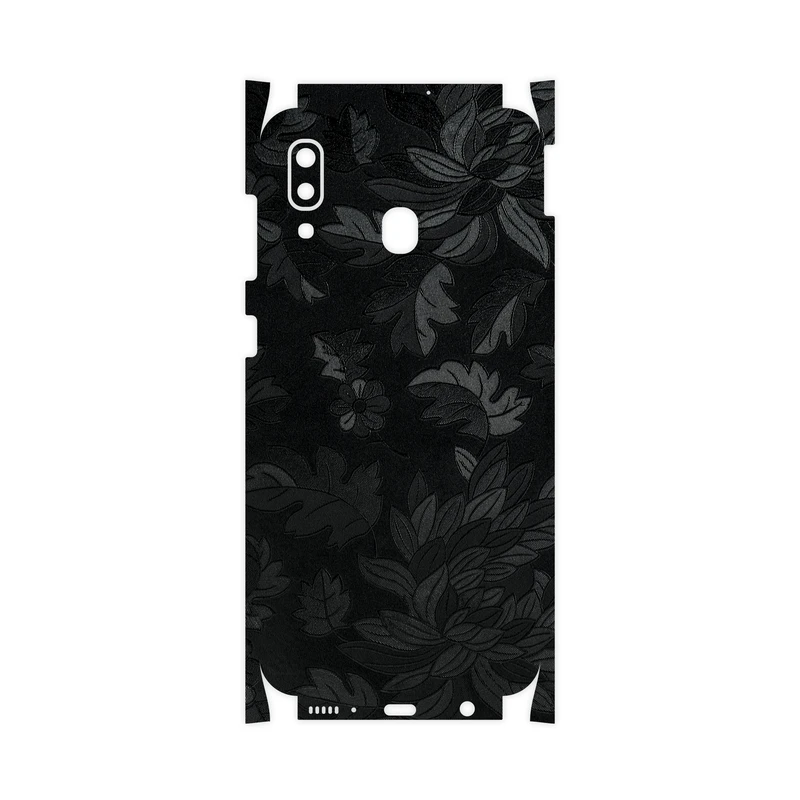 برچسب پوششی ماهوت مدل Full skin-Black-Wildflower مناسب برای گوشی موبایل سامسونگ Galaxy M10s