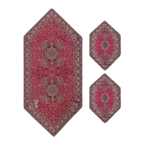 ست 3 تکه رومیزی ترمه مدل گوهر کد shah-1007