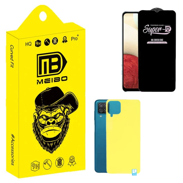 محافظ صفحه نمایش میبو مدل SuperD Guard مناسب برای گوشی موبایل  سامسونگ galaxy A12 به همراه محافظ پشت گوشی