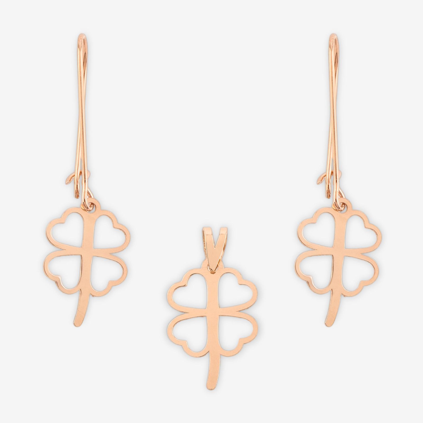 نیم ست طلا 18 عیار زنانه حافا گلد مدل برگ کد nim23 -  - 2